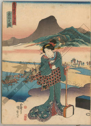 Utagawa Kunisada: Kanaya (station 24, print 25) - Austrian Museum of Applied Arts