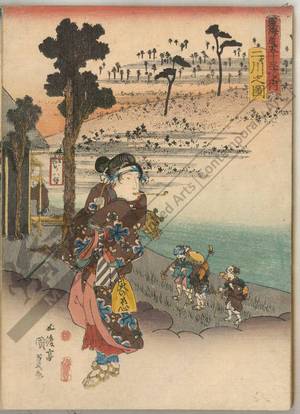 Utagawa Kunisada, 歌川国貞 (Utagawa Kunisada I)による浮世絵「Futakawa (Station 33, Print 34)」