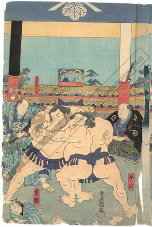 Utagawa Kunisada: Kanjin-sumo tournament - Austrian Museum of Applied Arts