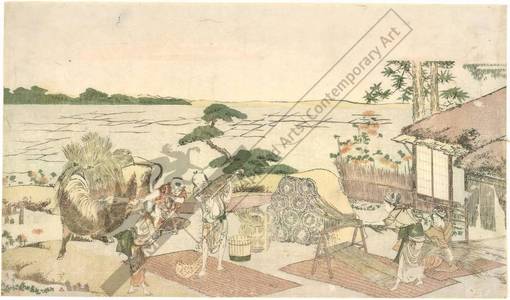 Katsushika Hokusai: Working farmers (title not original) - Austrian Museum of Applied Arts