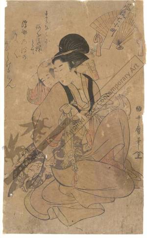 喜多川歌麿: Woman with child (title not original) - Austrian Museum of Applied Arts