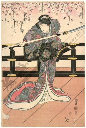 Utagawa Toyokuni I: Iwai Kumesaburo as Okinoi - Austrian Museum of Applied Arts