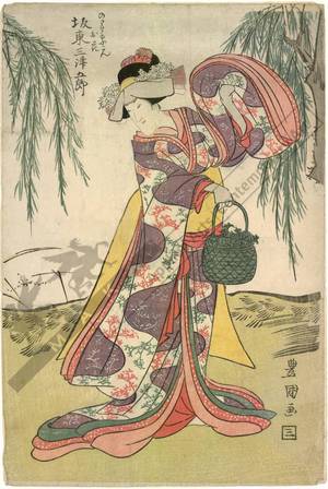 Utagawa Toyokuni I: Bando Mitsugoro as Nowake yukon Ohana - Austrian Museum of Applied Arts