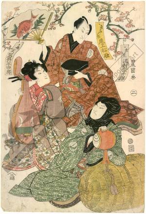 Utagawa Toyokuni I: Actors’ parody of the seven gods of good luck (title not original) - Austrian Museum of Applied Arts