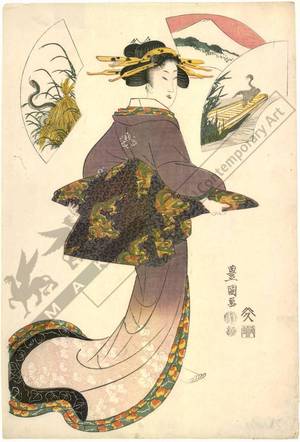 Utagawa Toyokuni I: Snake (title not original) - Austrian Museum of Applied Arts