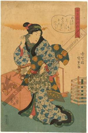 Utagawa Kunisada: Spinner (title not original) - Austrian Museum of Applied Arts