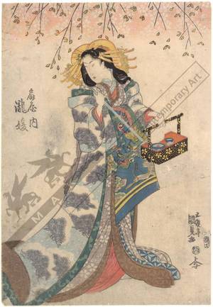 Utagawa Kunisada: Courtesan Takihime of the Ogi house - Austrian Museum of Applied Arts