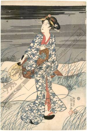 Utagawa Kunisada: Hunting for fireflies (title not original) - Austrian Museum of Applied Arts