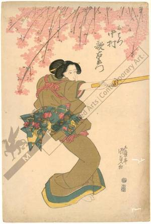 Utagawa Kunisada: Nakamura Utaemon as Ohatsu - Austrian Museum of Applied Arts