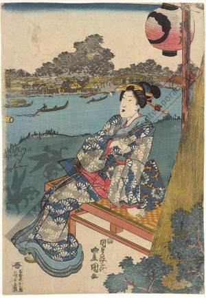 歌川国貞: Women by the riverside (title not original) - Austrian Museum of Applied Arts