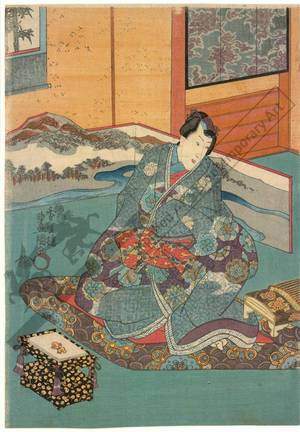 Utagawa Kunisada: The fragrance of the spring and the sound of the koto - Austrian Museum of Applied Arts