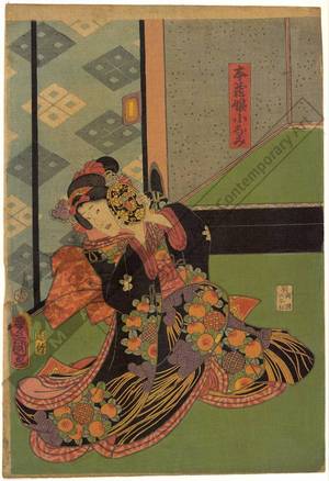 Utagawa Kunisada: Konami, daughter of Honzo - Austrian Museum of Applied Arts