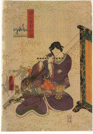 Utagawa Kunisada, 歌川国貞 (Utagawa Kunisada I)による浮世絵「The broom-tree」