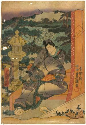 Utagawa Kunisada: The visiting Genji (title not original) - Austrian Museum of Applied Arts