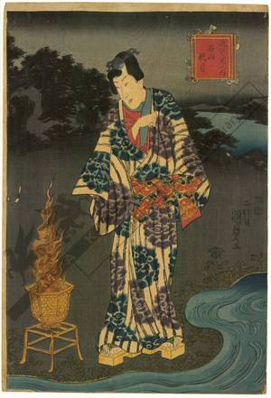 Utagawa Kunisada: 「近江八景之内石山秋月」 - Ritsumeikan 