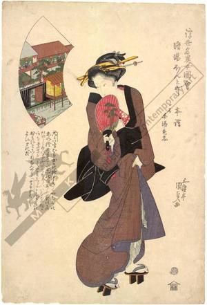 Utagawa Kunisada: Pontocho district in Kyoto - Austrian Museum of Applied Arts