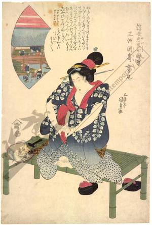 Utagawa Kunisada: Okazaki in the province of Mikawa: A prostitute - Austrian Museum of Applied Arts