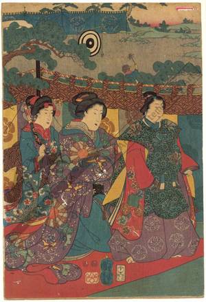 Utagawa Kuniyoshi: Attending a festival (title not original) - Austrian Museum of Applied Arts