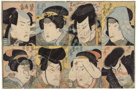 Utagawa Kunisada: Portraits of actors (title not original) - Austrian Museum of Applied Arts