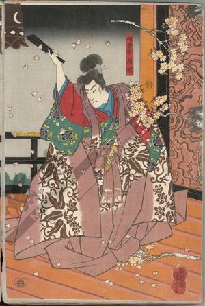 Utagawa Kuniyoshi: The young noble Tametomo and Shiranui, the daughter of Tadakuni - Austrian Museum of Applied Arts