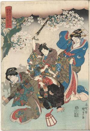 Utagawa Kunisada: Fighting (title not original) - Austrian Museum of Applied Arts