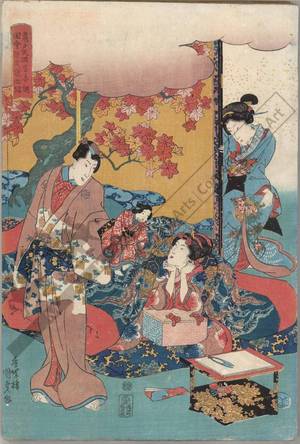 Utagawa Kunisada: Doll’s game (title not original) - Austrian Museum of Applied Arts