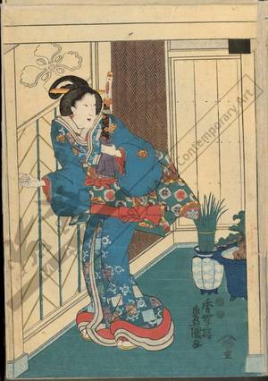 Utagawa Kunisada: Bath at Akashi - Austrian Museum of Applied Arts