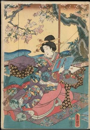 Utagawa Kunisada: Popular entertainments in spring - Austrian Museum of Applied Arts