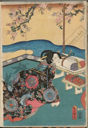 Utagawa Kunisada, 歌川国貞 (Utagawa Kunisada I)による浮世絵「Popular entertainments in spring」