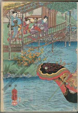 Utagawa Kuniyoshi: Pleasure-trip on a boat in chinese style - Austrian Museum of Applied Arts