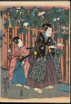 Japanese Print "Evening faces (title not original)" by Utagawa Kunisada, 歌川国貞 (Utagawa Kunisada I)