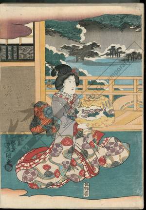 Utagawa Kunisada: Winter’s day (title not original) - Austrian Museum of Applied Arts