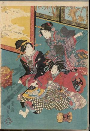 Utagawa Kunisada II: Murasaki manzai dancer - Austrian Museum of Applied Arts