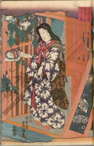 Utagawa Kunisada: Evening faces (title not original) - Austrian Museum of Applied Arts