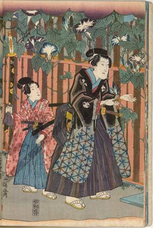 Japanese Print "Evening faces (title not original)" by Utagawa Kunisada, 歌川国貞 (Utagawa Kunisada I)