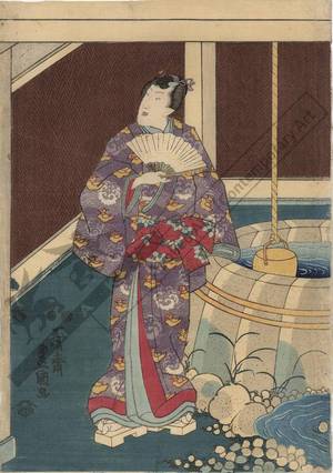 Utagawa Kunisada, 歌川国貞 (Utagawa Kunisada I)による浮世絵「Bath at Akashi」