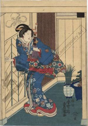 Utagawa Kunisada: Bath at Akashi - Austrian Museum of Applied Arts