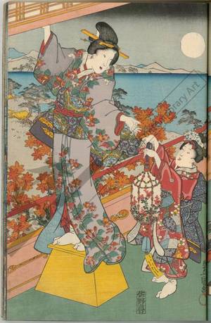 Utagawa Kunisada: Pictures of graceful figures from Azuma - Austrian Museum of Applied Arts