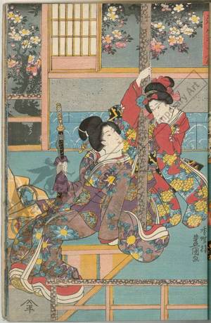 Utagawa Kunisada: Evening in march - Austrian Museum of Applied Arts