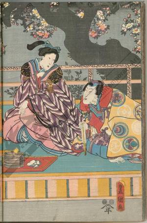 Utagawa Kunisada, 歌川国貞 (Utagawa Kunisada I)による浮世絵「Evening in march」