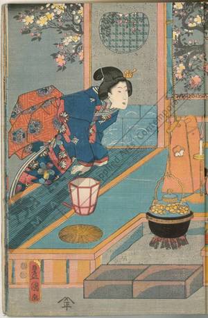 Utagawa Kunisada, 歌川国貞 (Utagawa Kunisada I)による浮世絵「Evening in march」