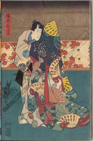 Utagawa Kunisada, 歌川国貞 (Utagawa Kunisada I)による浮世絵「Fireflies in the darkness」