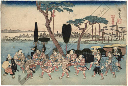 歌川広重: Children’s procession on the street - Austrian Museum of Applied Arts