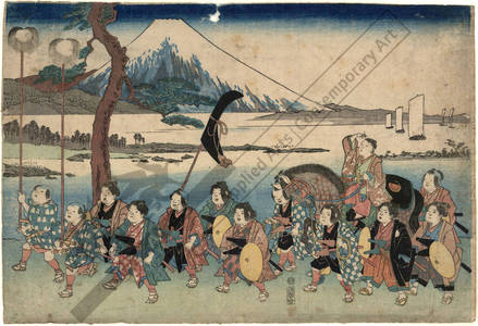 Utagawa Hiroshige: Children’s procession on the street - Austrian Museum of Applied Arts