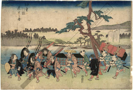 Utagawa Hiroshige: Children’s procession on the street - Austrian Museum of Applied Arts