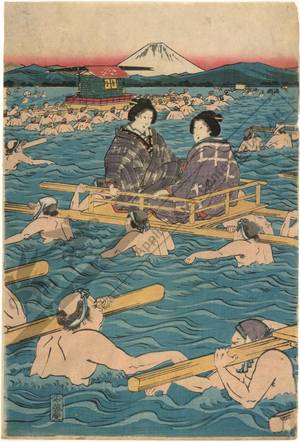 Utagawa Hiroshige: Oi river - Austrian Museum of Applied Arts