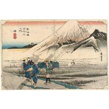 歌川広重: Hara: Mount Fuji in the morning (station 13, print 14) - Austrian Museum of Applied Arts