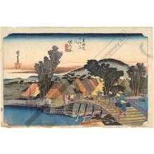 歌川広重: Hodogaya: The Shinmachi-Bridge (Station 4, Print 5) - Austrian Museum of Applied Arts