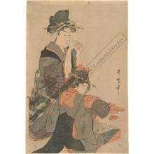 Kitagawa Utamaro: Woman with little girl (title not original) - Austrian Museum of Applied Arts