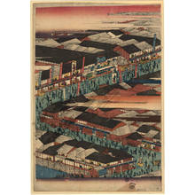 Utagawa Hiroshige: Prosperous theatres at Nichomachi - Austrian Museum of Applied Arts